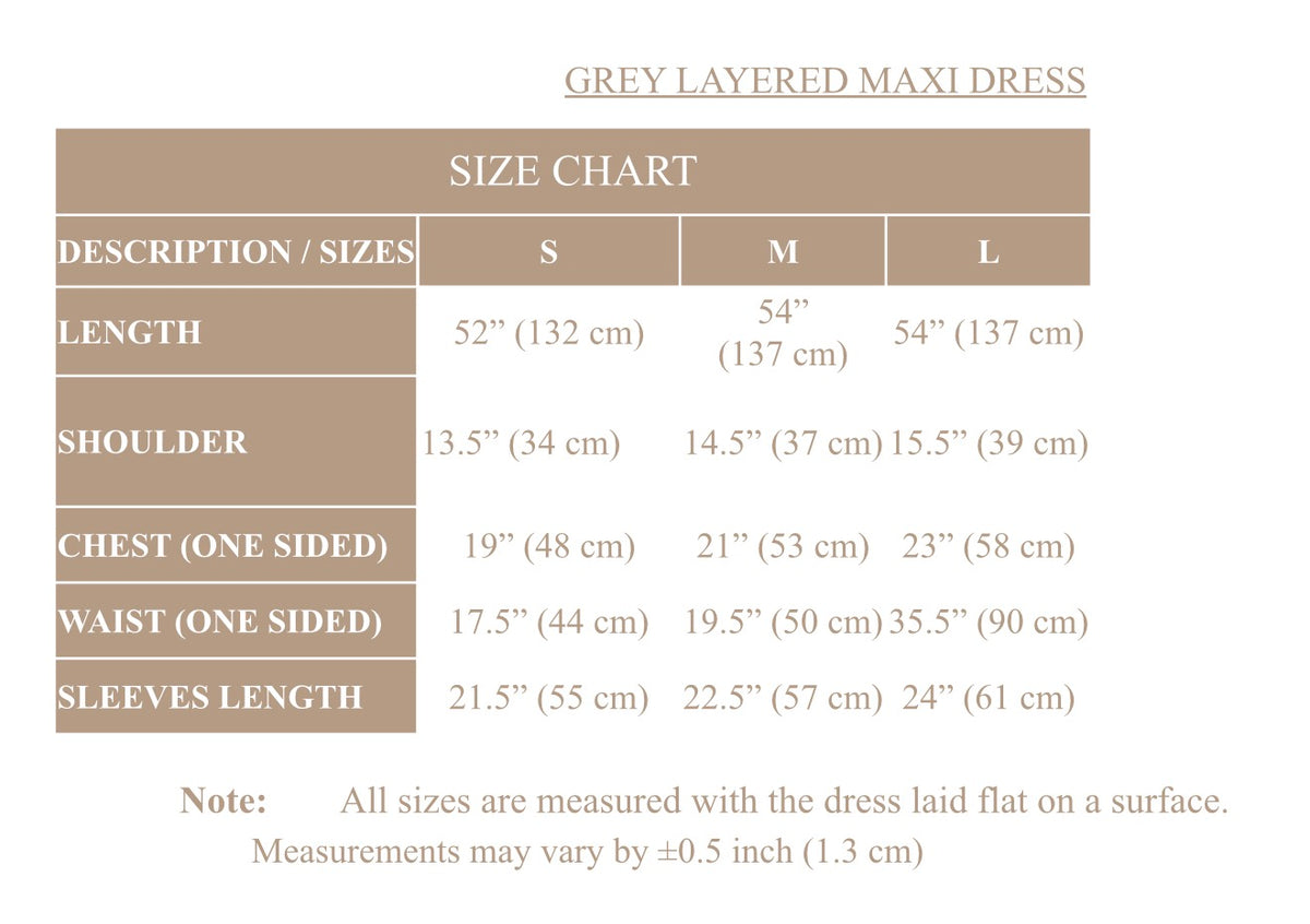 Grey Layered Maxi Dress