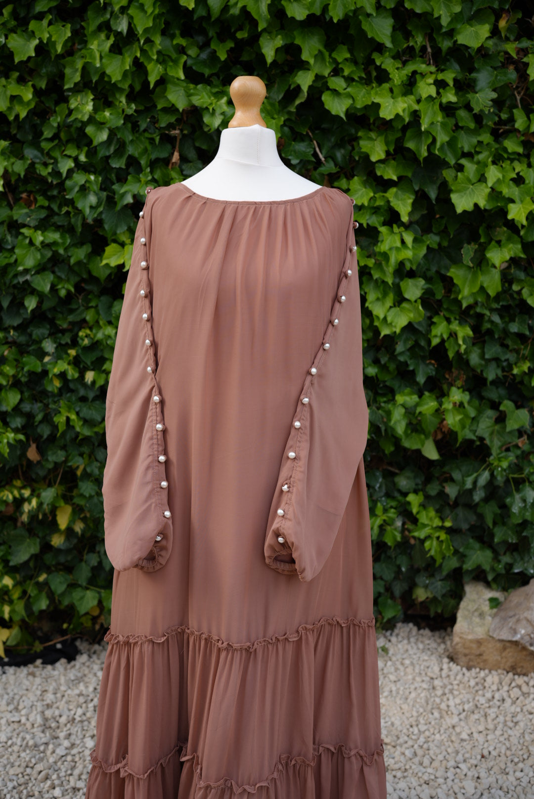 The Blush Pearl Tiered Maxi Dress
