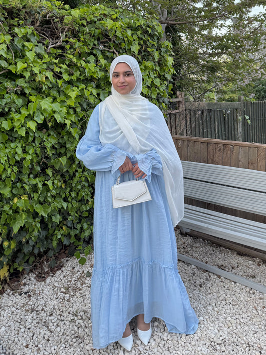 Icy Breeze Linen Maxi Dress and Inner