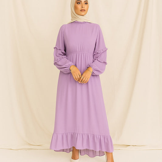 The Lilac Ruffle Maxi Dress