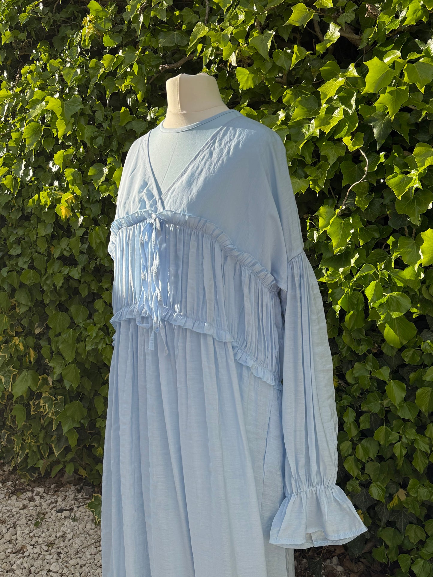 Icy Breeze Linen Maxi Dress and Inner