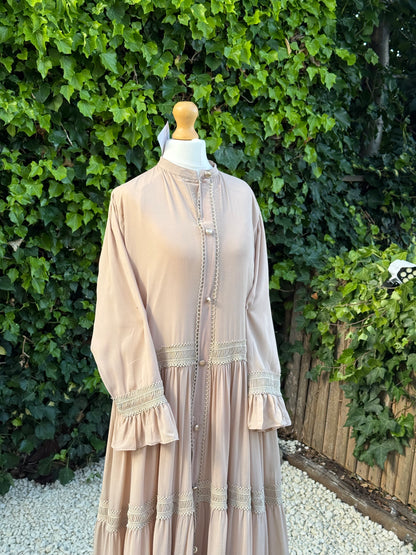 The Nude Tiered Maxi Dress
