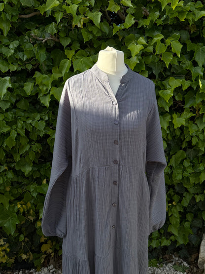Grey Layered Maxi Dress