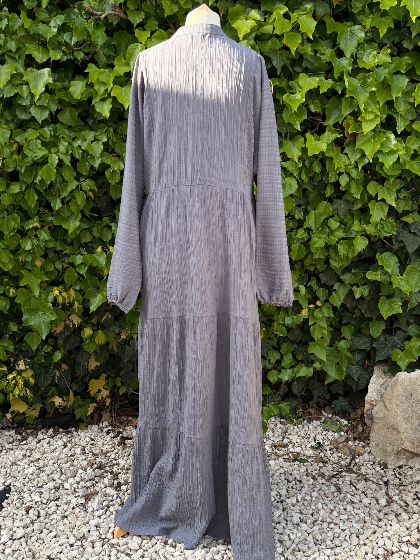 Grey Layered Maxi Dress
