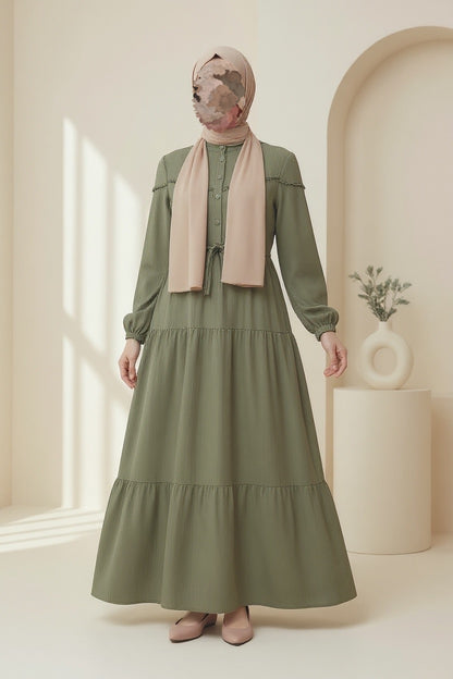 Matcha Tiered Maxi Dress