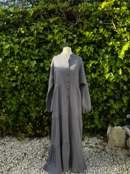 Grey Layered Maxi Dress