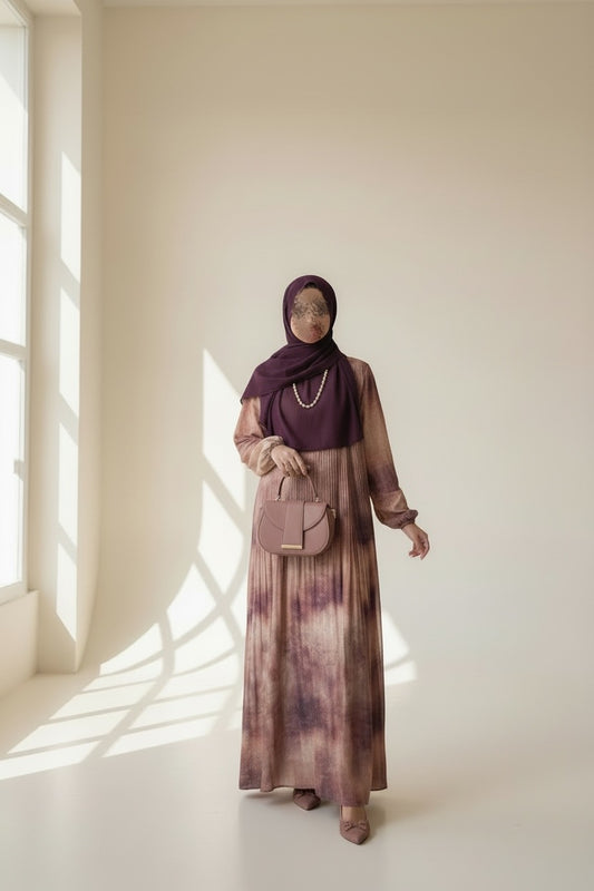 Cloud Pleated Maxi Dress