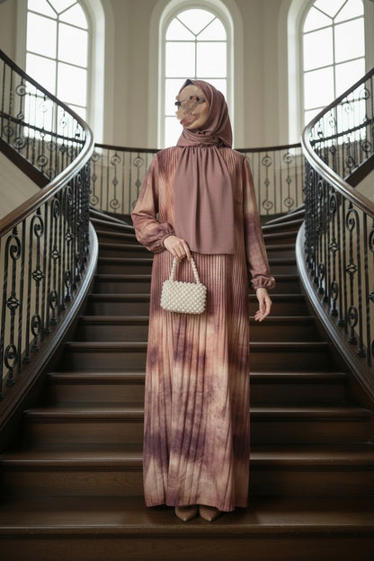 Cloud Pleated Maxi Dress