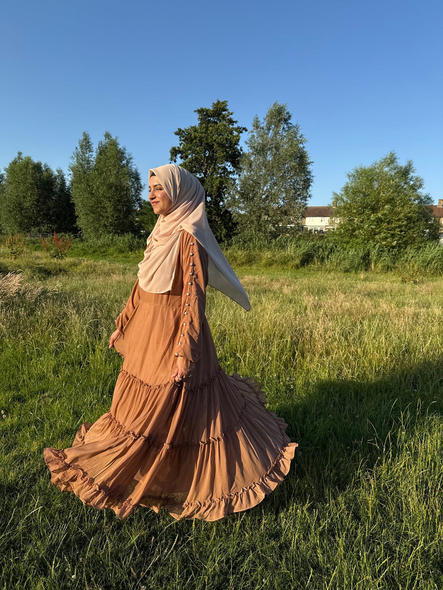 The Blush Pearl Tiered Maxi Dress