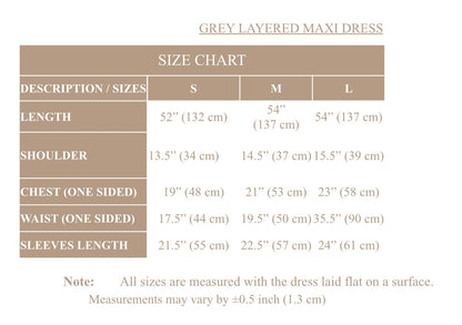 Grey Layered Maxi Dress