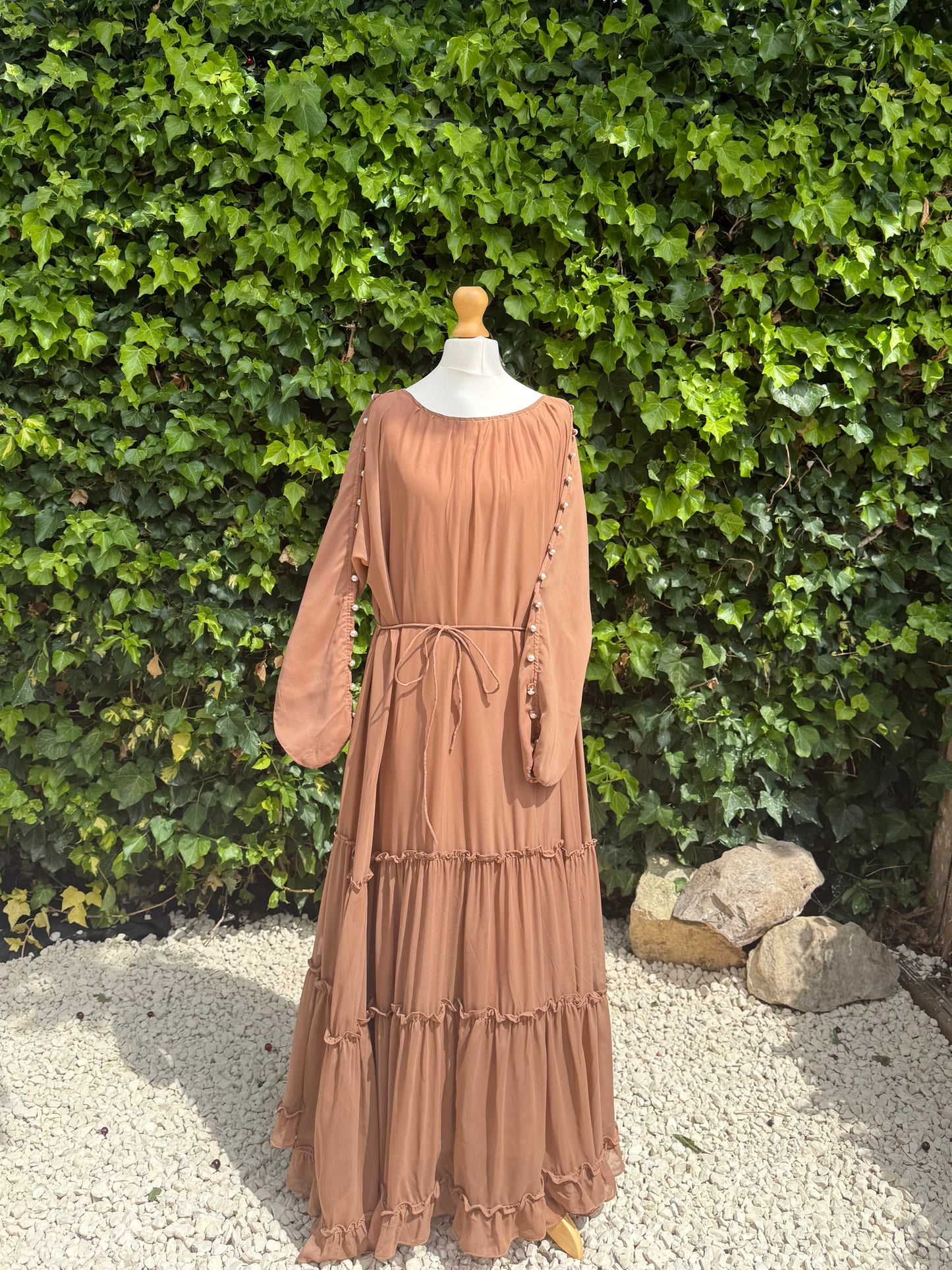 The Blush Pearl Tiered Maxi Dress