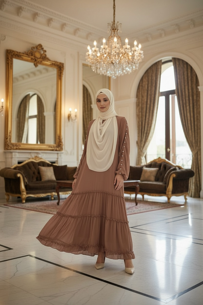 The Blush Pearl Tiered Maxi Dress