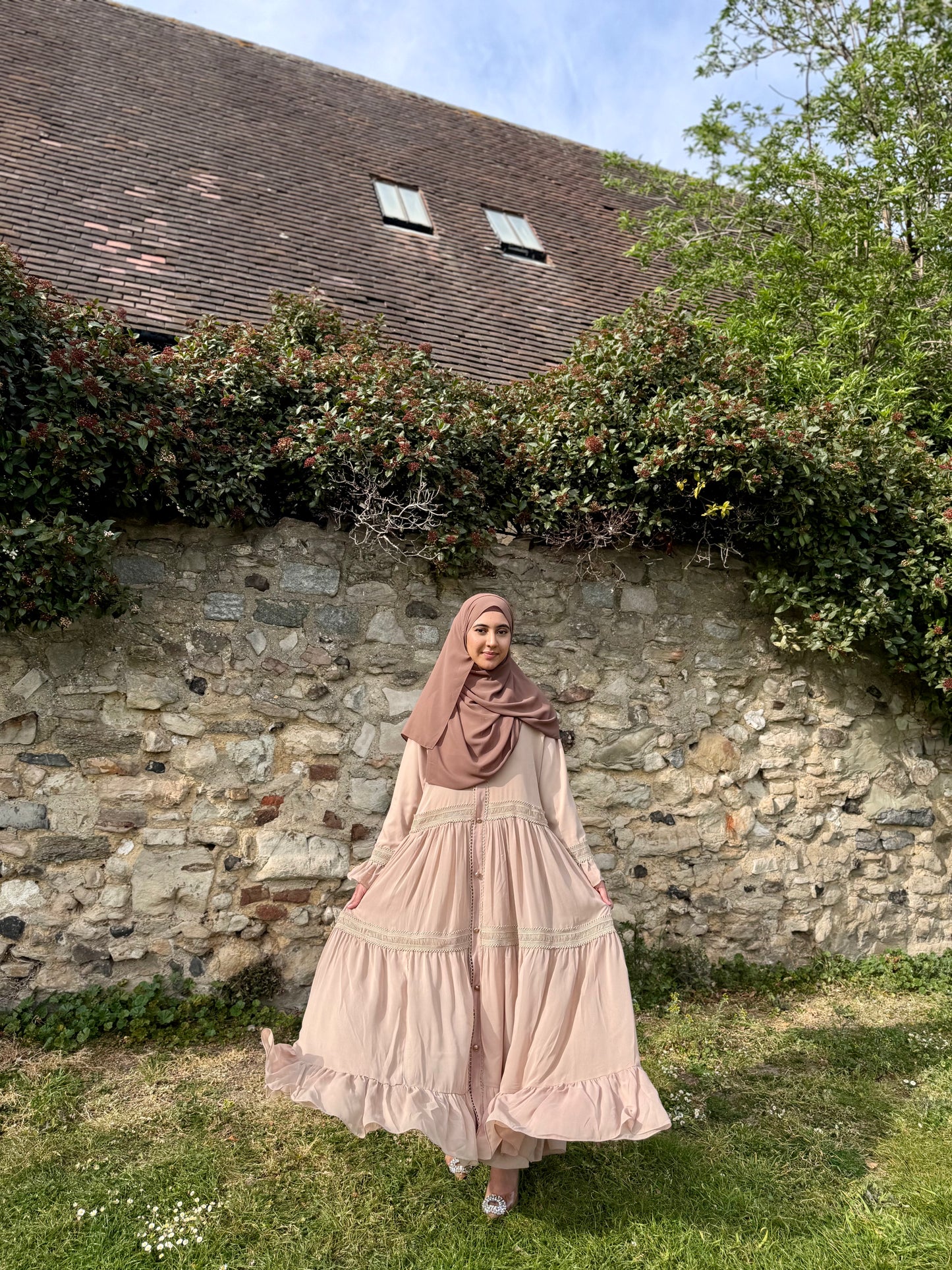 The Nude Tiered Maxi Dress