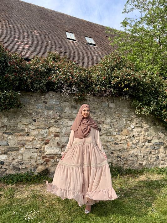 The Nude Tiered Maxi Dress