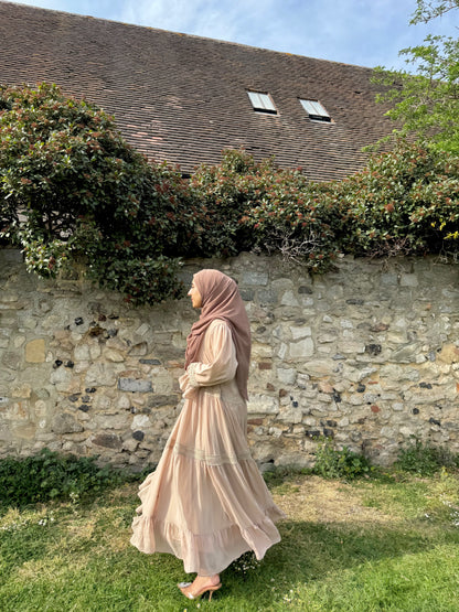 The Nude Tiered Maxi Dress