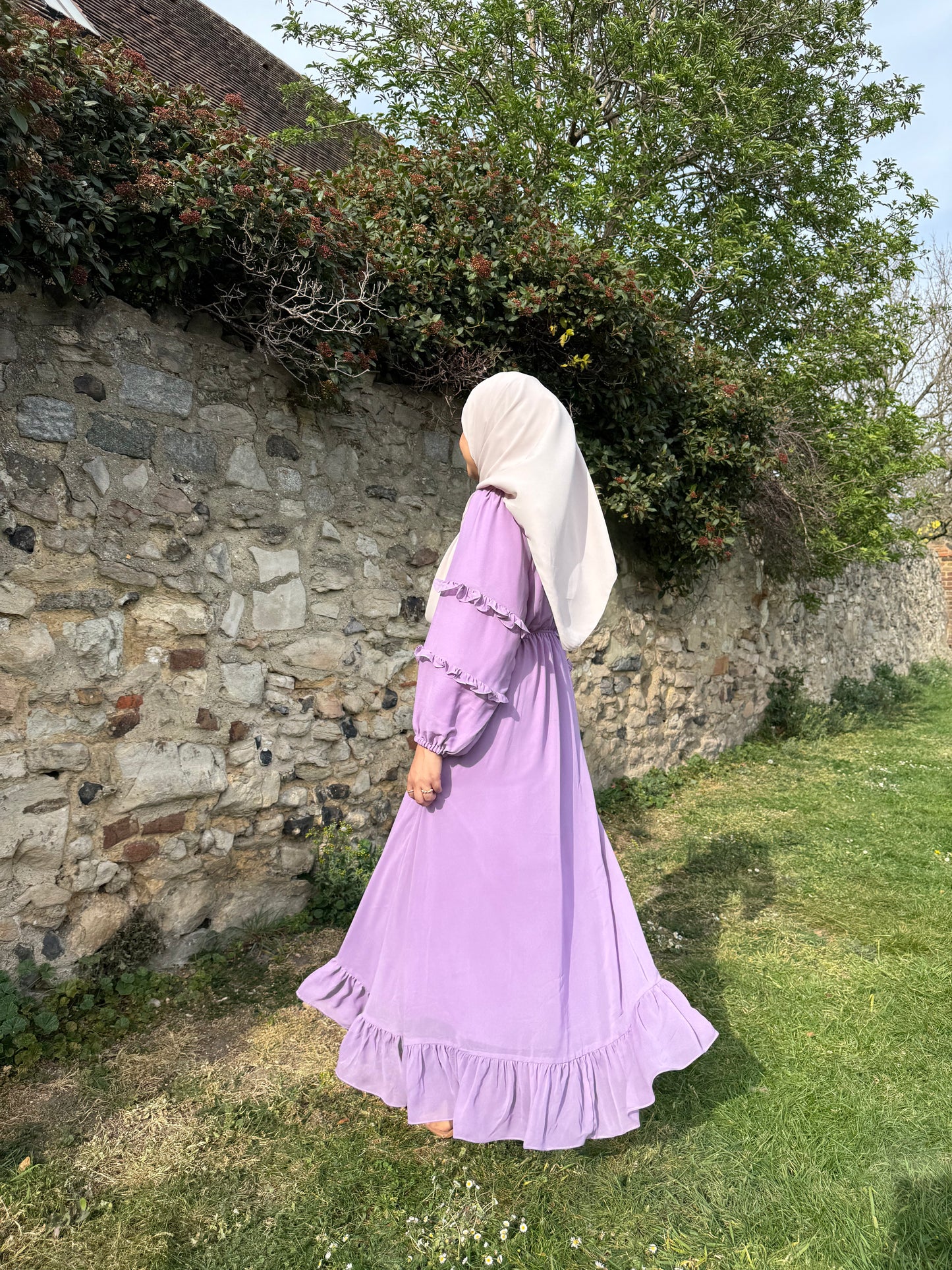The Lilac Ruffle Maxi Dress